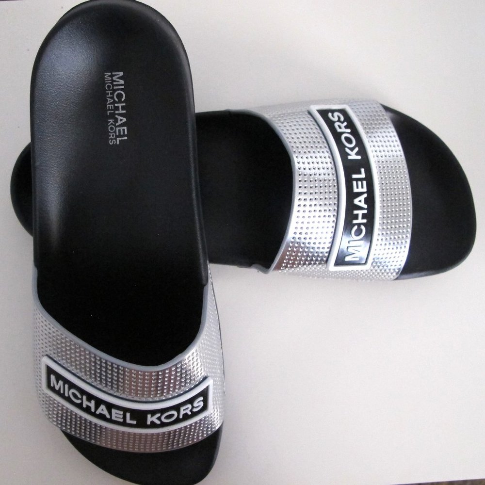 Michael Kors Demi Slide Mirror Metallic Slides